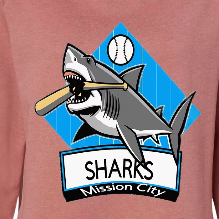 Mission City Sharks Baseball Womens California Wash Sweatshirt