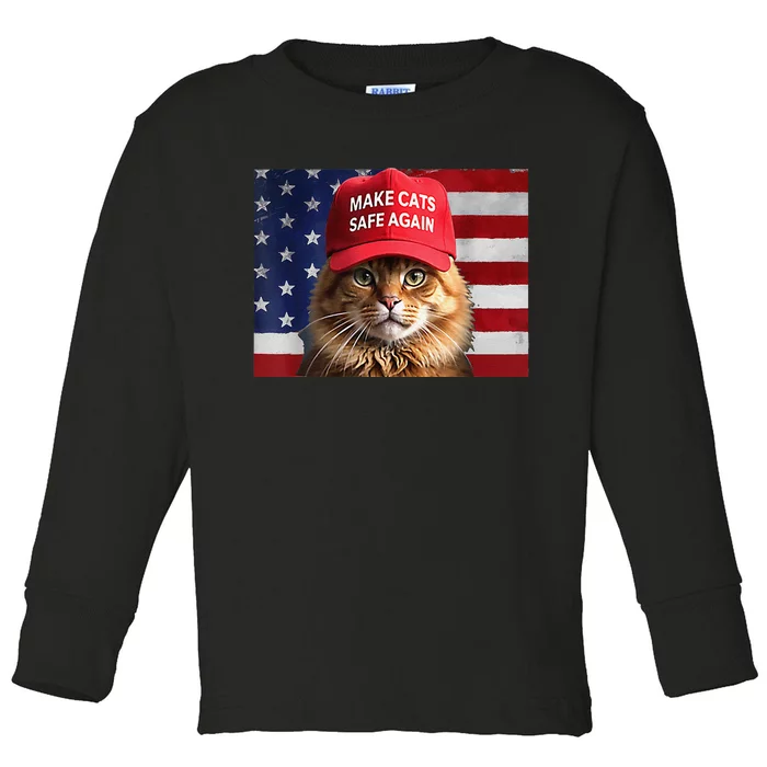 Make Cats Safe Again Toddler Long Sleeve Shirt