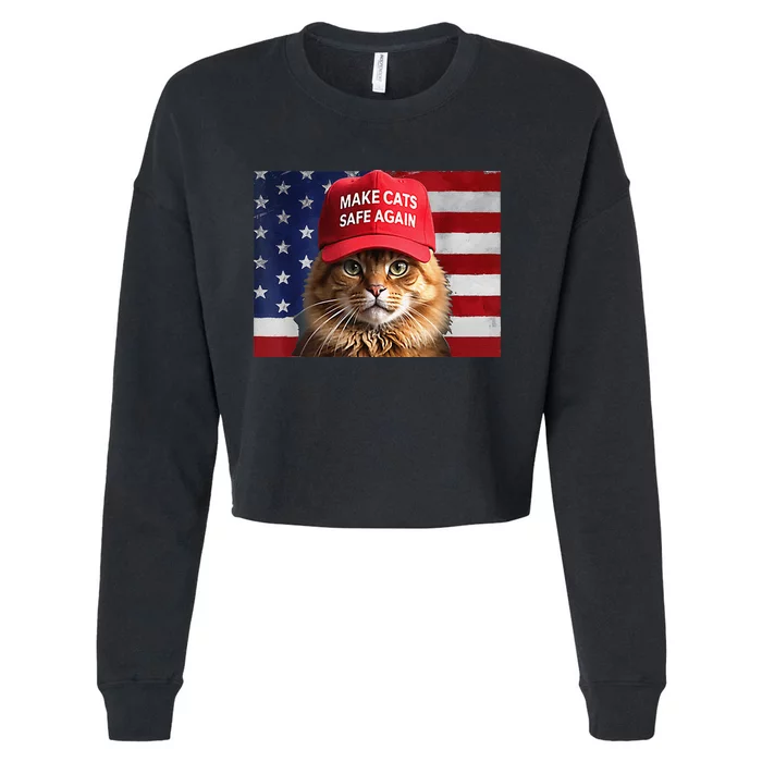 Make Cats Safe Again Cropped Pullover Crew