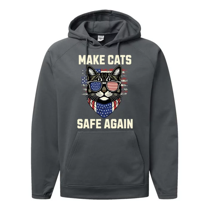 Make Cats Safe Again Performance Fleece Hoodie