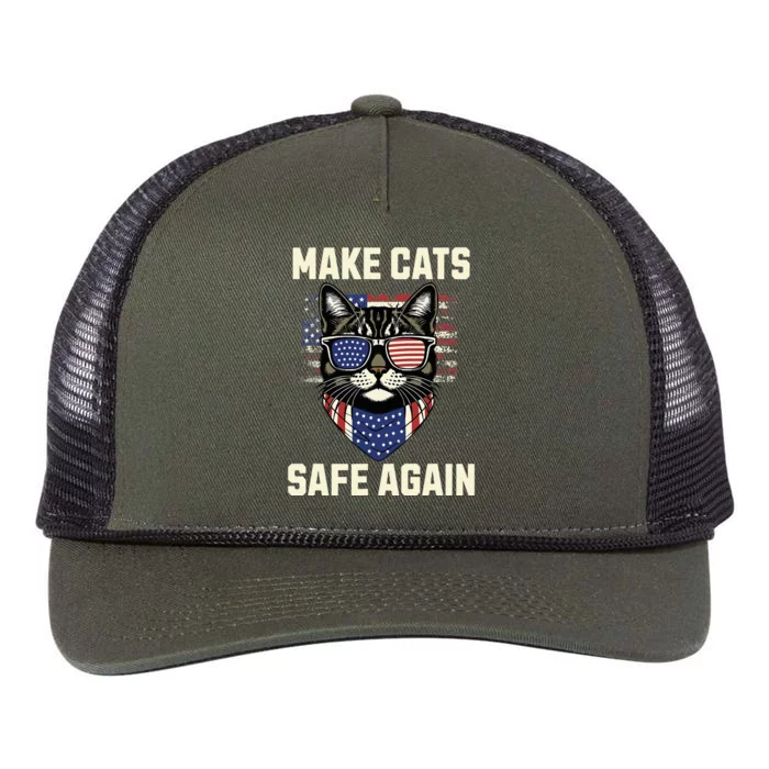 Make Cats Safe Again Retro Rope Trucker Hat Cap