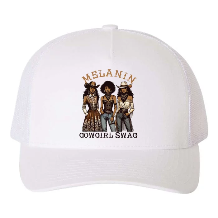 Melanin Cowgirl Swag African American Cowgirl Black History Yupoong Adult 5-Panel Trucker Hat