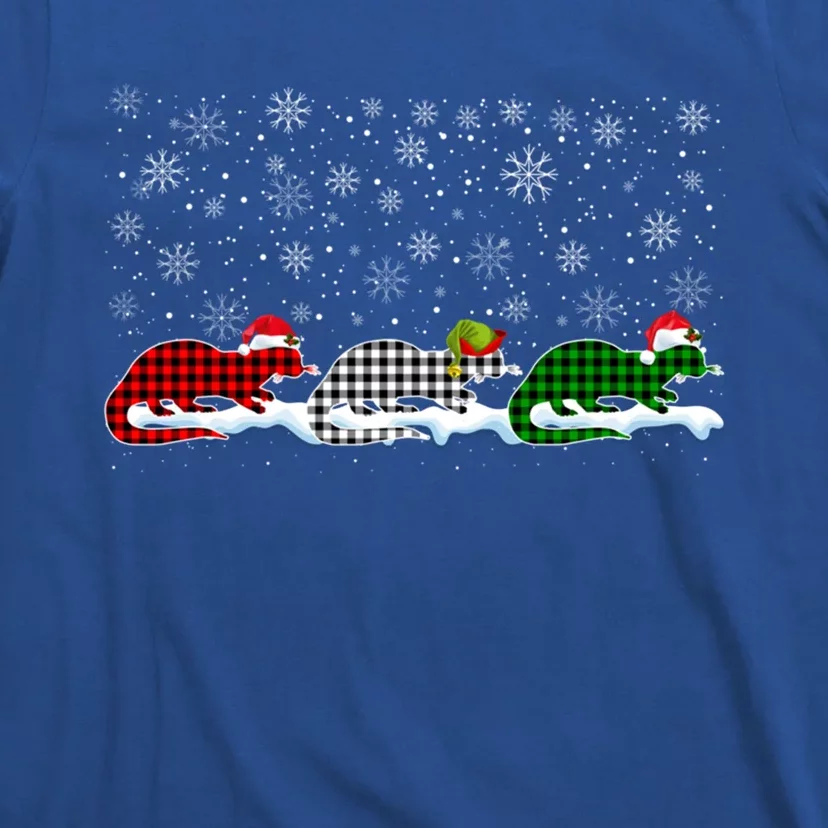 Merry Christmas Santa Xmas Funny Otter Animals Lover Gift T-Shirt