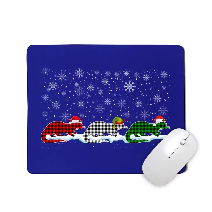 Merry Christmas Santa Xmas Funny Otter Animals Lover Gift Mousepad