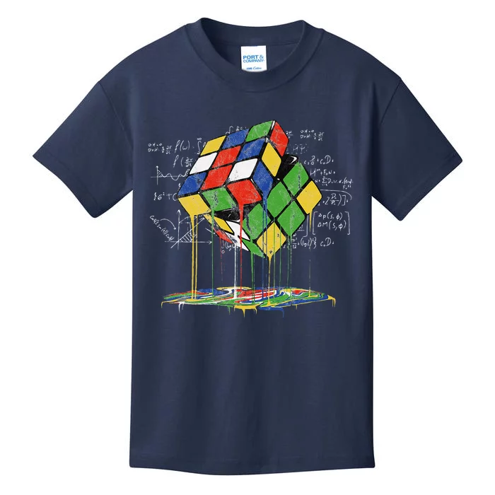 Melting Cube Speed Cubing Vintage Puzzle Math Kids T-Shirt