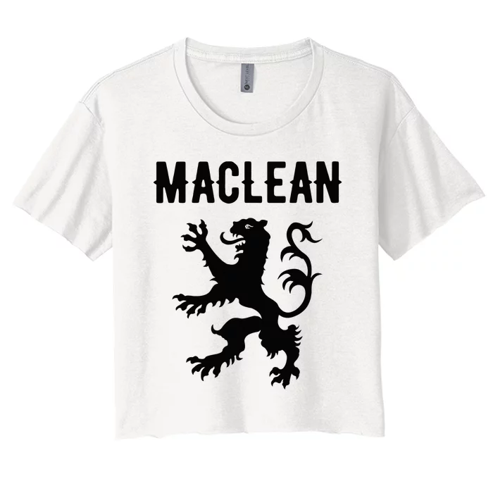 Maclean Clan Scottish Family Name Scotland Heraldry Women's Crop Top Tee