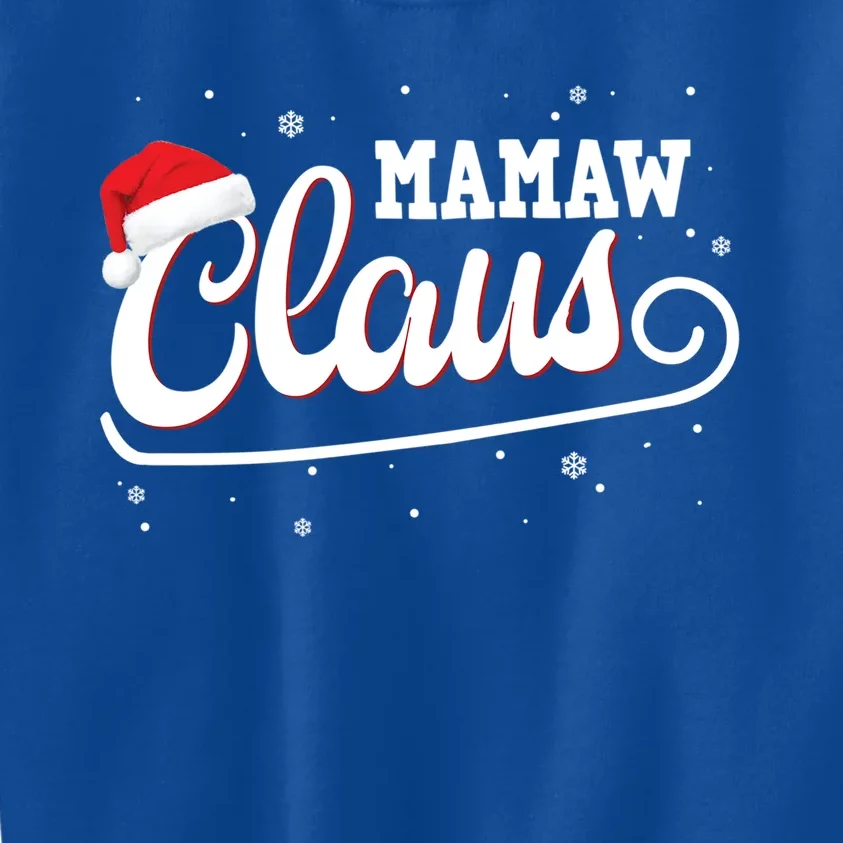 Mamaw Claus Santa Christmas Family Matching Pajama Gift Kids Sweatshirt