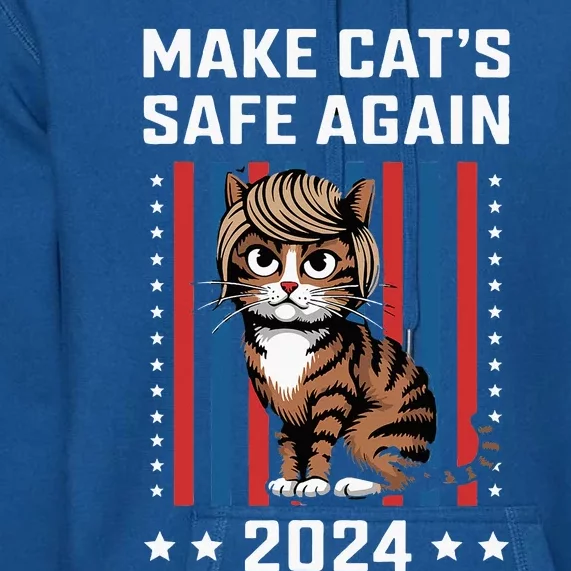 Make Cats Safe Again 2024 Trump Cats Owner Premium Hoodie