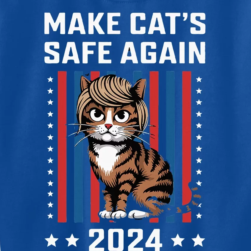 Make Cats Safe Again 2024 Trump Cats Owner Kids Sweatshirt