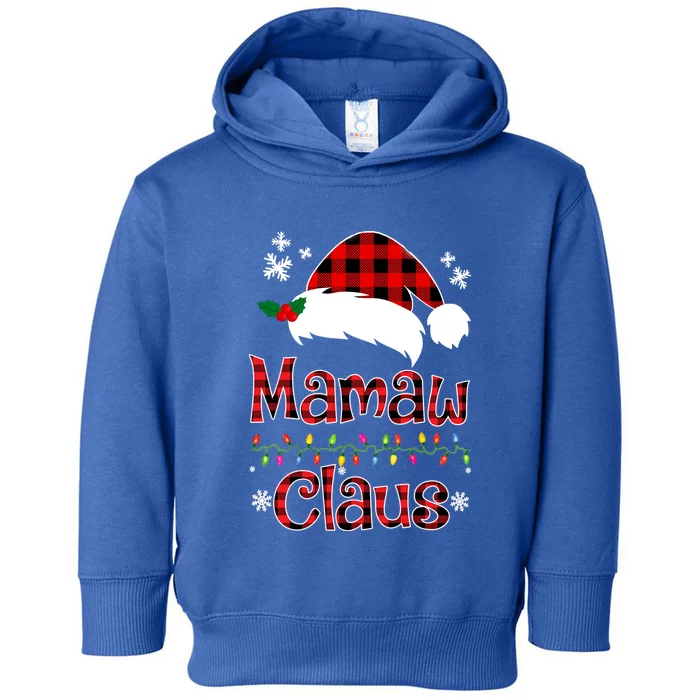 Mamaw Christmas Santa Claus Red Plaid Great Gift Mamaw Claus Gift Toddler Hoodie