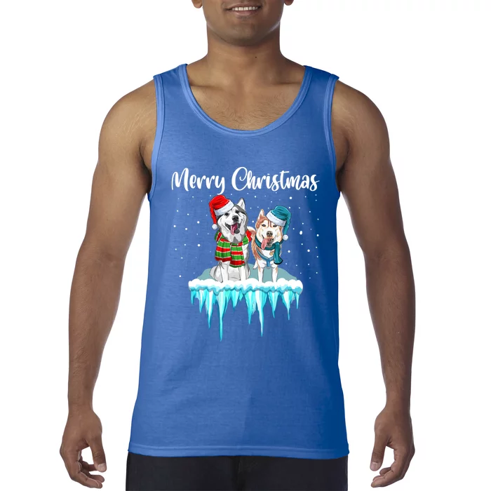 Merry Christmas Siberian Husky Chistmas Season Gift Tank Top