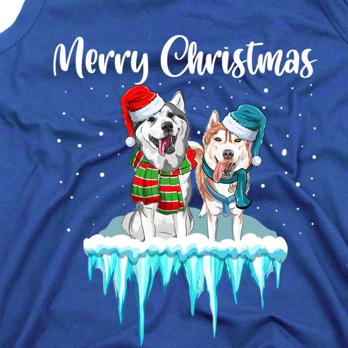 Merry Christmas Siberian Husky Chistmas Season Gift Tank Top