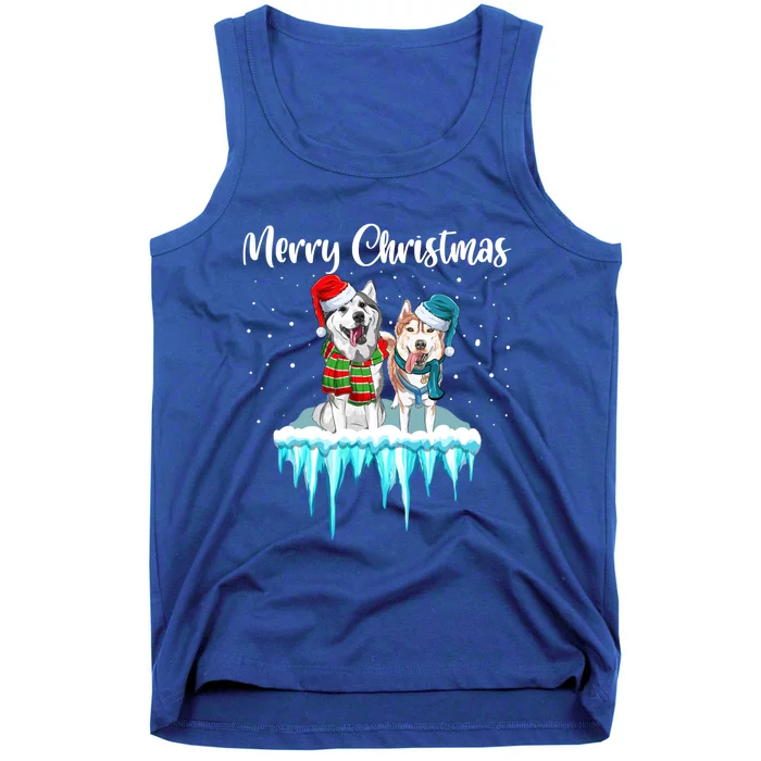 Merry Christmas Siberian Husky Chistmas Season Gift Tank Top