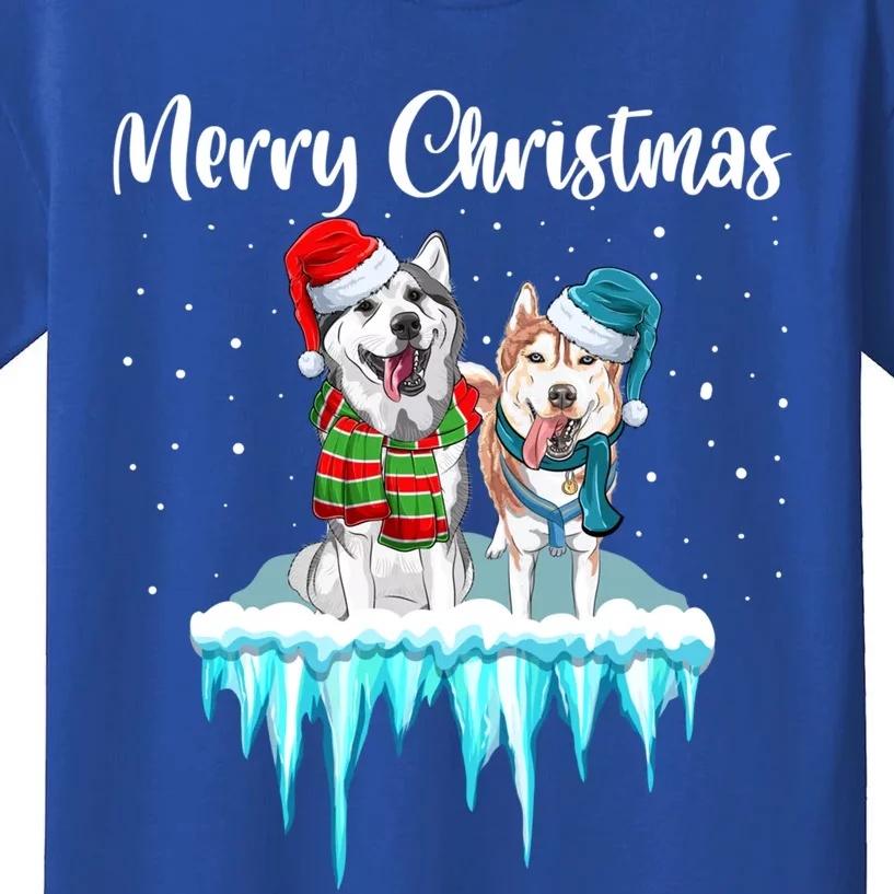 Merry Christmas Siberian Husky Chistmas Season Gift Kids T-Shirt