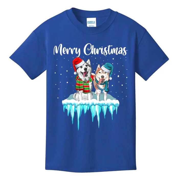 Merry Christmas Siberian Husky Chistmas Season Gift Kids T-Shirt