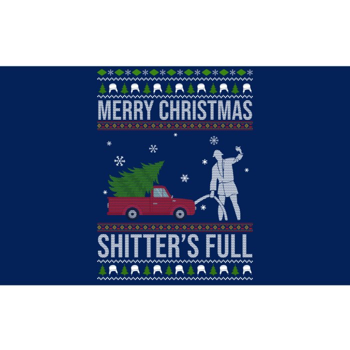 Merry Christmas Shitters Full Funny Ugly Bumper Sticker