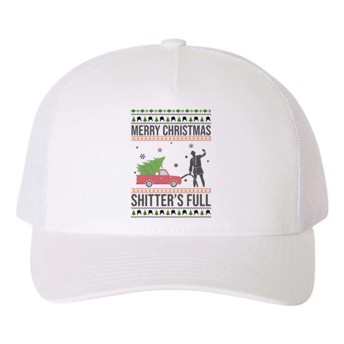 Merry Christmas Shitters Full Funny Ugly Yupoong Adult 5-Panel Trucker Hat