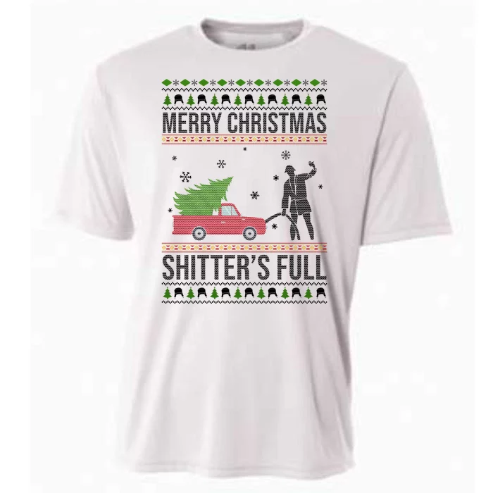 Merry Christmas Shitters Full Funny Ugly Cooling Performance Crew T-Shirt