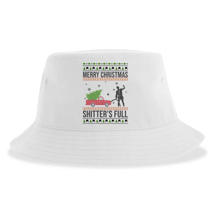 Merry Christmas Shitters Full Funny Ugly Sustainable Bucket Hat