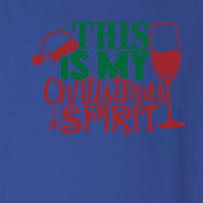 My Christmas Spirit Is Wine Funny Xgiftmas Wine Ing Funny Gift Toddler Long Sleeve Shirt