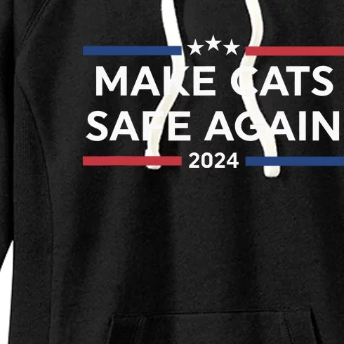 Make Cats Safe Again Trump Women's Fleece Hoodie