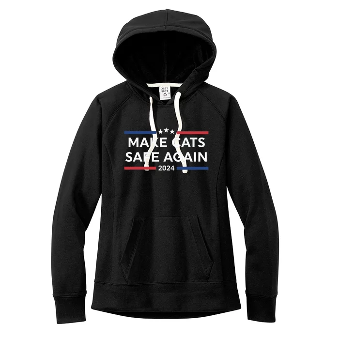 Make Cats Safe Again Trump Women's Fleece Hoodie