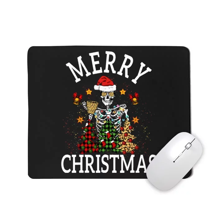 Merry Christmas Skull Skeleton funny Mousepad