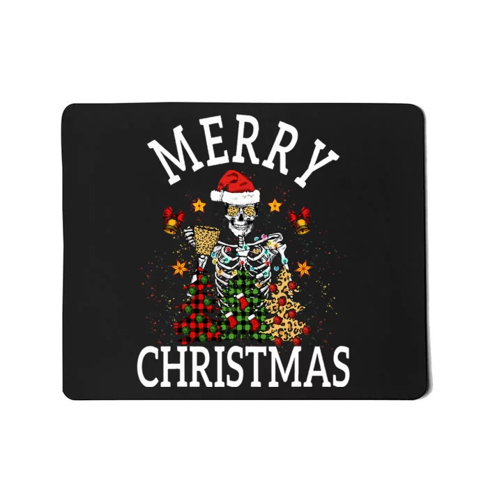 Merry Christmas Skull Skeleton funny Mousepad