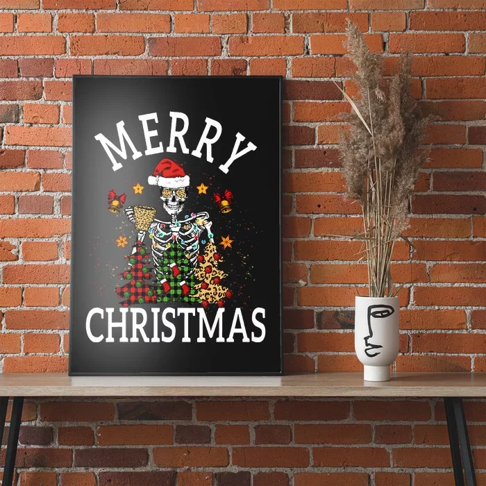 Merry Christmas Skull Skeleton funny Poster