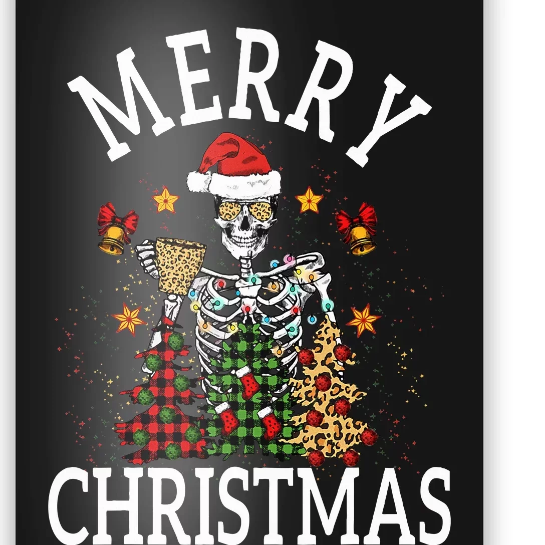 Merry Christmas Skull Skeleton funny Poster