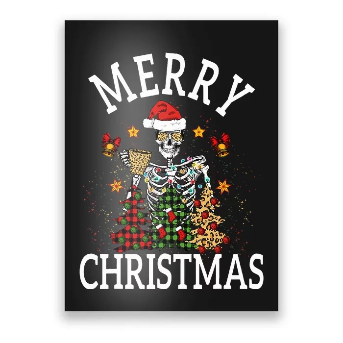 Merry Christmas Skull Skeleton funny Poster