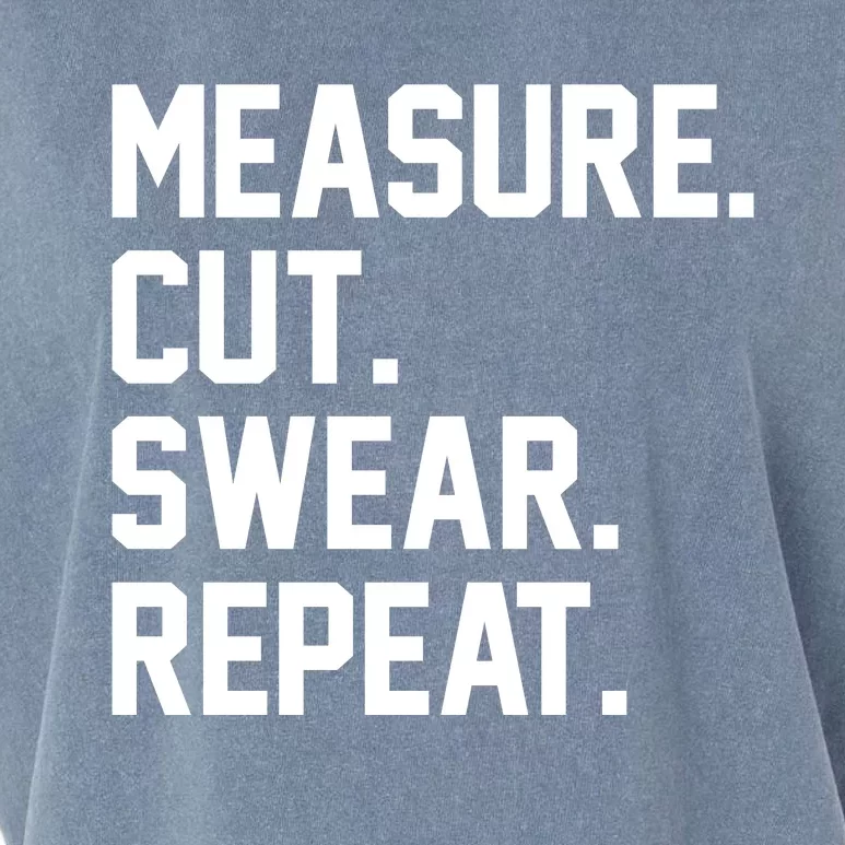 Measure Cut Swear Repeat Garment-Dyed Women's Muscle Tee