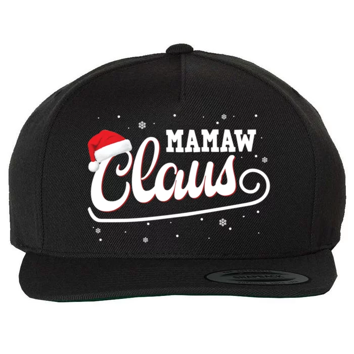 Mamaw Claus Santa Christmas Family Matching Pajama Gift Wool Snapback Cap