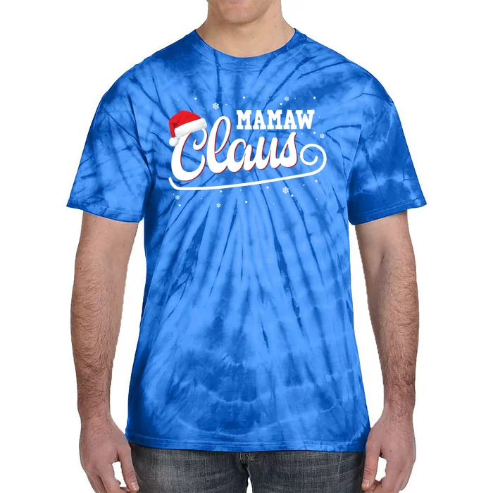 Mamaw Claus Santa Christmas Family Matching Pajama Gift Tie-Dye T-Shirt