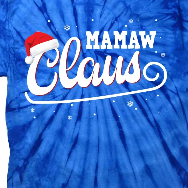 Mamaw Claus Santa Christmas Family Matching Pajama Gift Tie-Dye T-Shirt