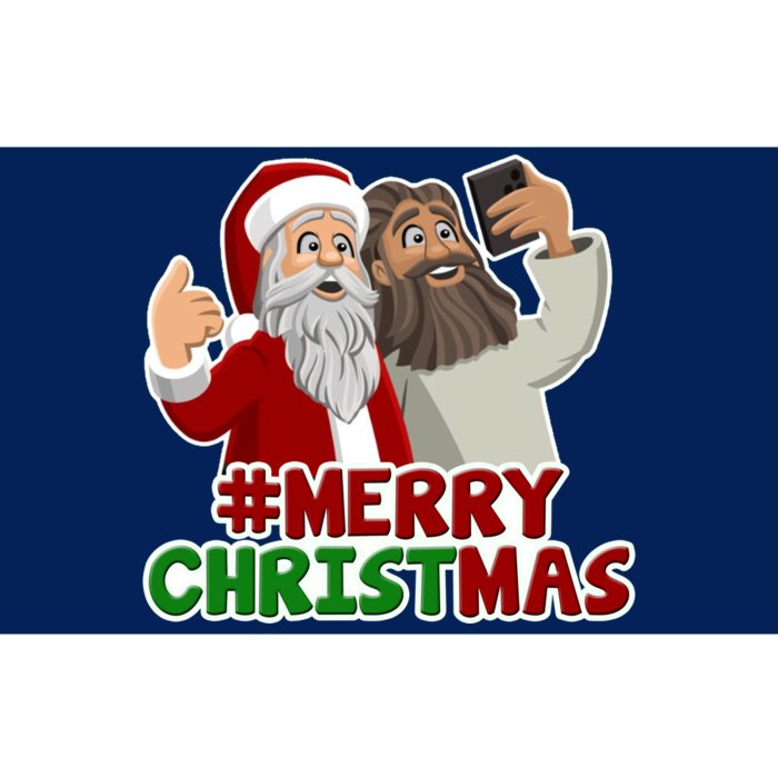 Merry Christmas Santa Jesus Selfie Funny Holiday Bumper Sticker