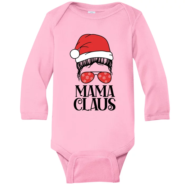 Mama Claus Santa Christmas Gift Baby Long Sleeve Bodysuit