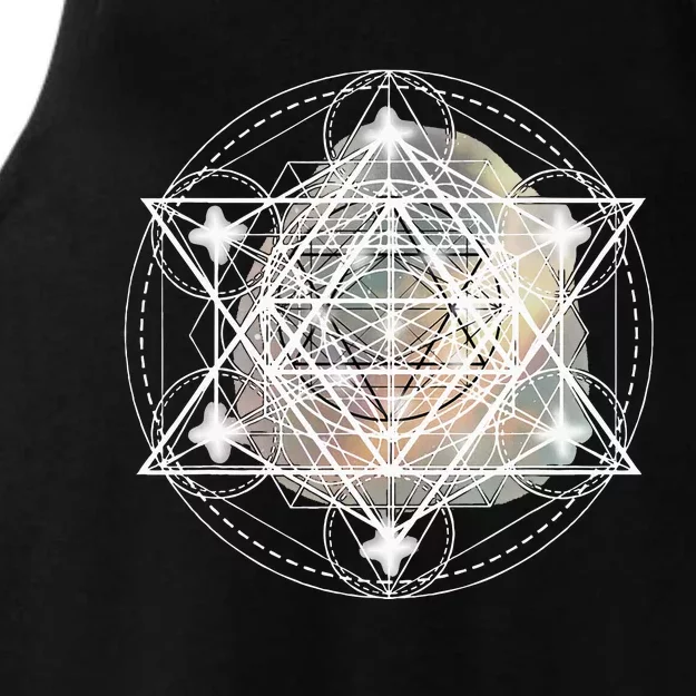 Metatron Cube Sacred Geometry Spiritual Yoga Ladies Tri-Blend Wicking Tank