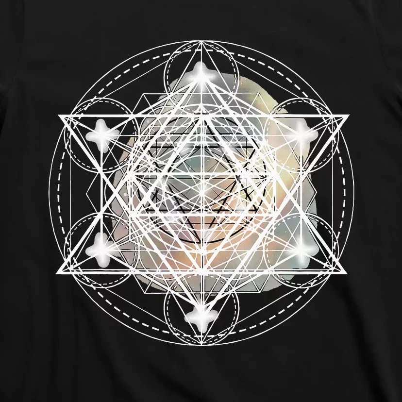 Metatron Cube Sacred Geometry Spiritual Yoga T-Shirt