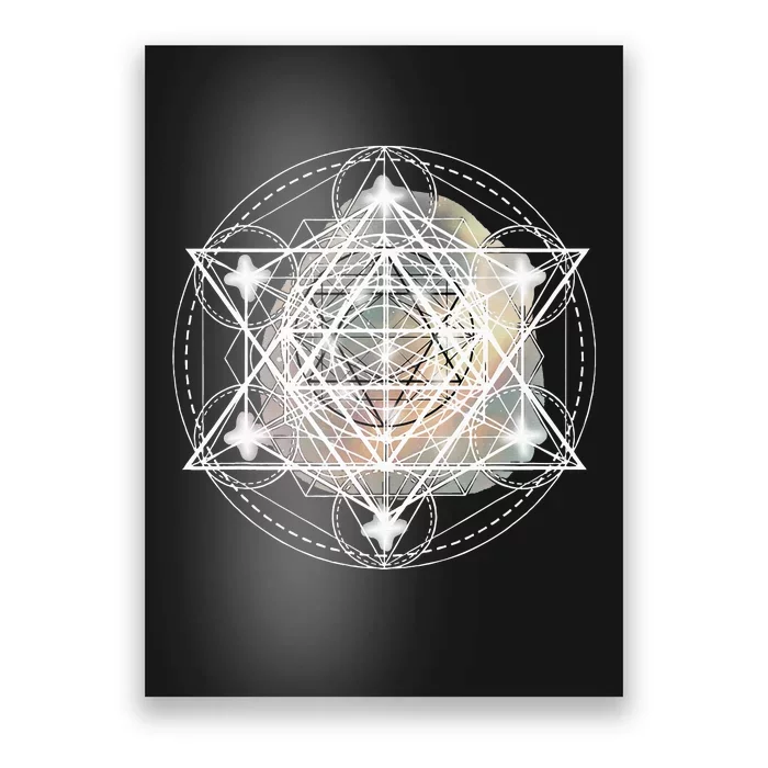 Metatron Cube Sacred Geometry Spiritual Yoga Poster