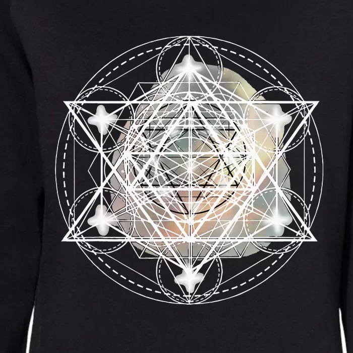 Metatron Cube Sacred Geometry Spiritual Yoga Womens California Wash Sweatshirt