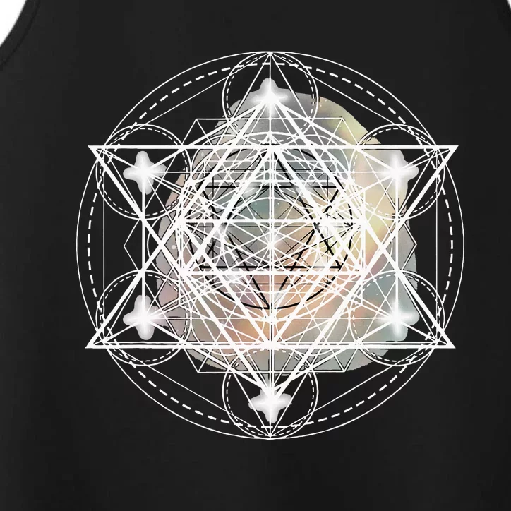 Metatron Cube Sacred Geometry Spiritual Yoga Performance Tank