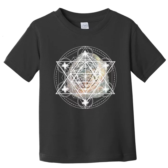 Metatron Cube Sacred Geometry Spiritual Yoga Toddler T-Shirt