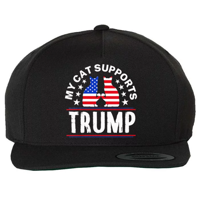 My Cat Supports Trump Wool Snapback Cap