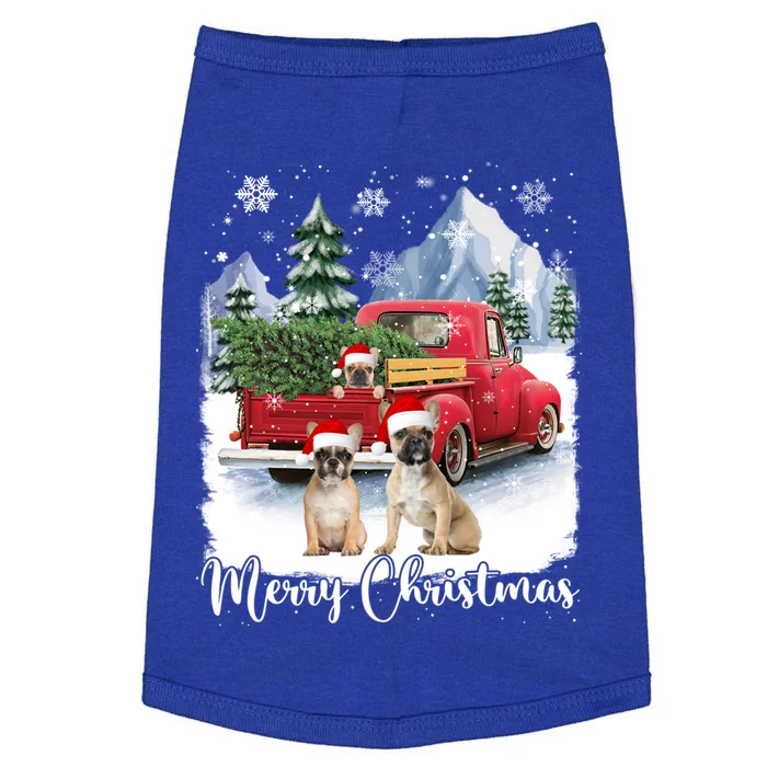 Merry Christmas Santa French Bulldog Red Truck Xmas Tree Cute Gift Doggie Tank