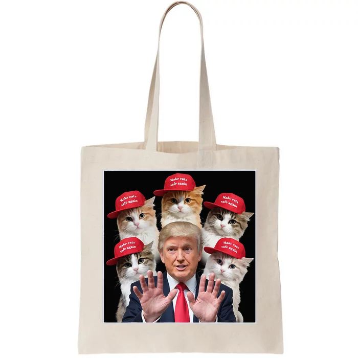 Make Cats Safe Again Trump 2024 Red Hat Make Pets Safe Again Tote Bag