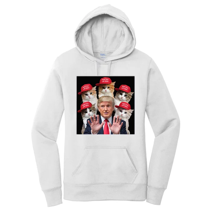 Make Cats Safe Again Trump 2024 Red Hat Make Pets Safe Again Women's Pullover Hoodie