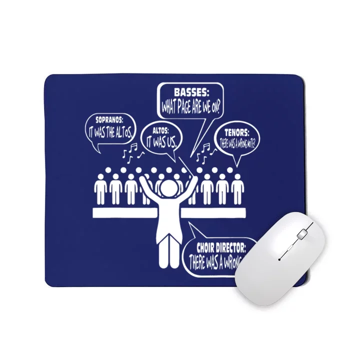 Music Choir Singing Members Sayings Funny Christmas Gift Mousepad