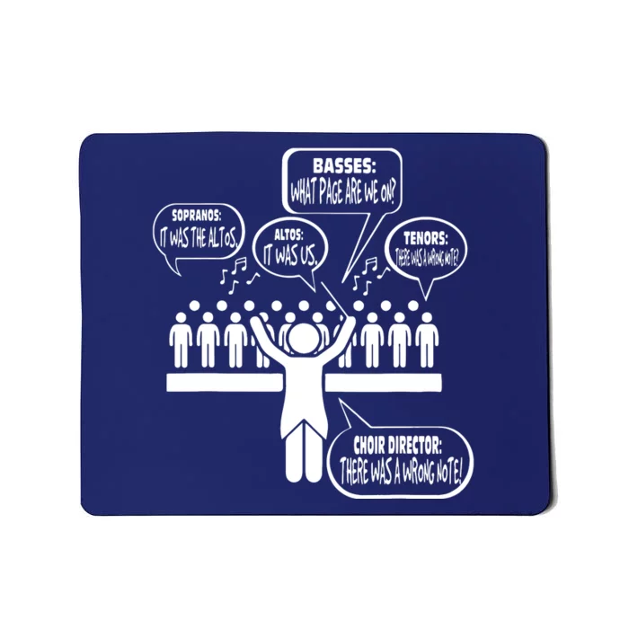 Music Choir Singing Members Sayings Funny Christmas Gift Mousepad