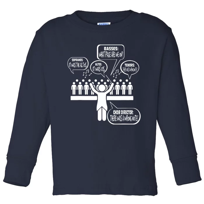 Music Choir Singing Members Sayings Funny Christmas Gift Toddler Long Sleeve Shirt